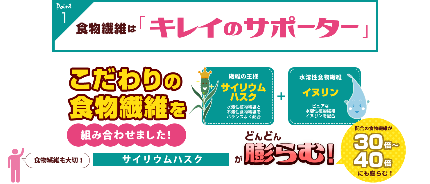 【Point1】食物繊維は「おそうじ」のプロ